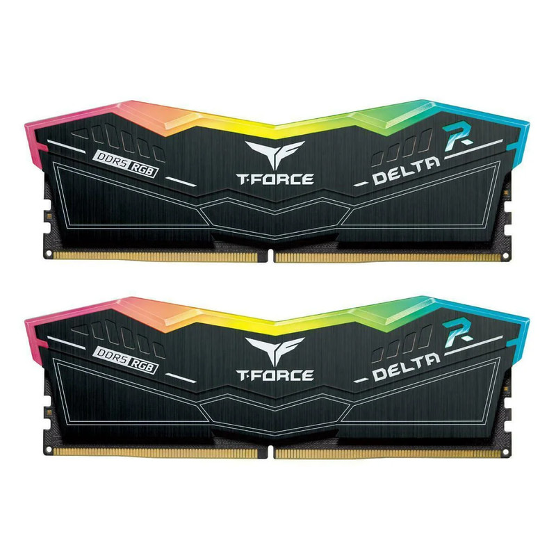 Team Group T-Force Delta RGB 32GB (2x16GB) DDR5 6200Mhz Ram - White - الذاكرة العشوائية